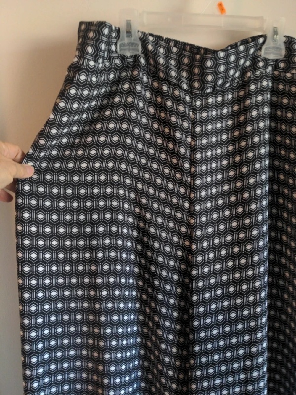 Maxi A-Line Black and White Patterned Skirt - Picture 4 of 5